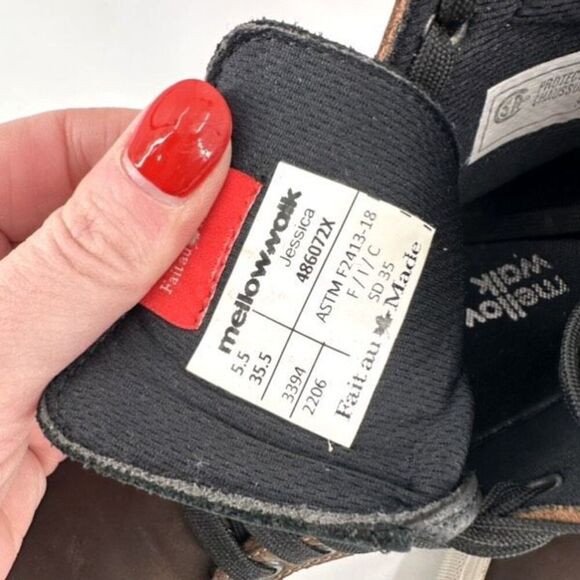 Mellow Walk Jessica Womens High Top Leather Work Safety‎ Shoes Brown Size 5.5 - Picture 6 of 7